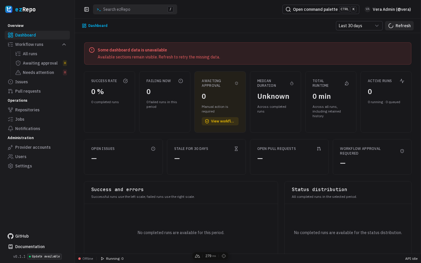 ezRepo — Dashboard