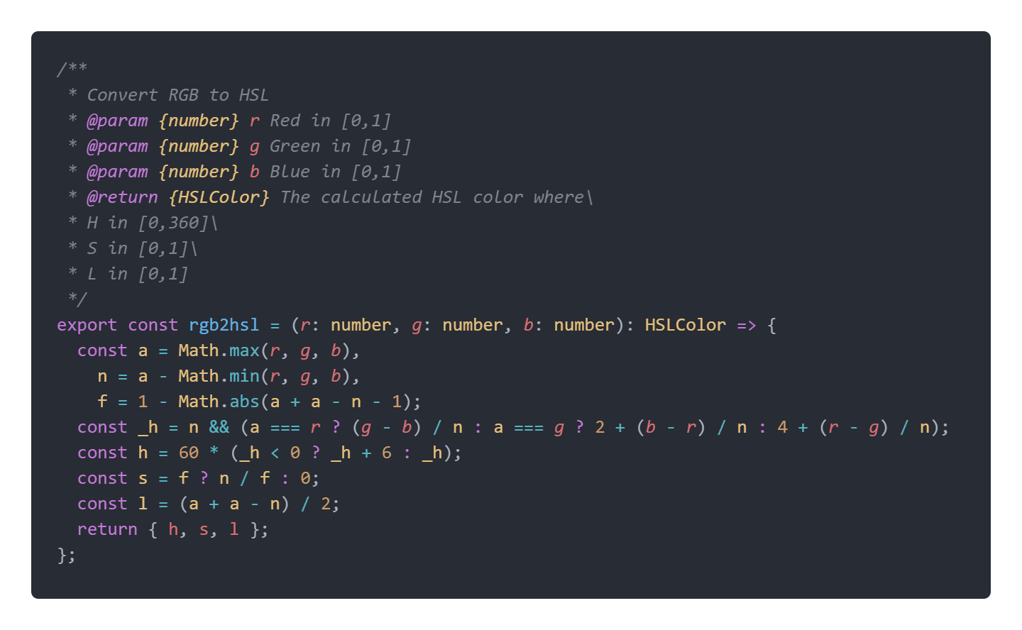 Simple Color Convert Functions